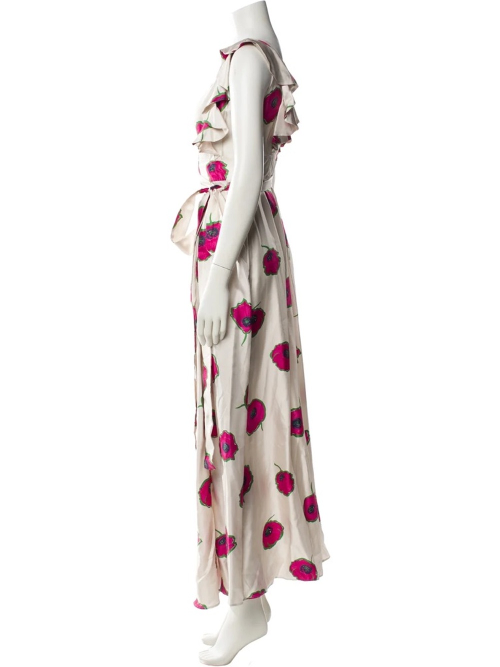 La Double J 100% Italian Silk Maxi Wrap Wedding Guest Dress - Picture 16 of 16